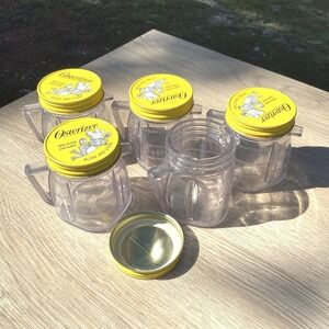 Osterizer Mini Blend Container Set Yellow Lids 5 Piece Kitchen Appliance Parts